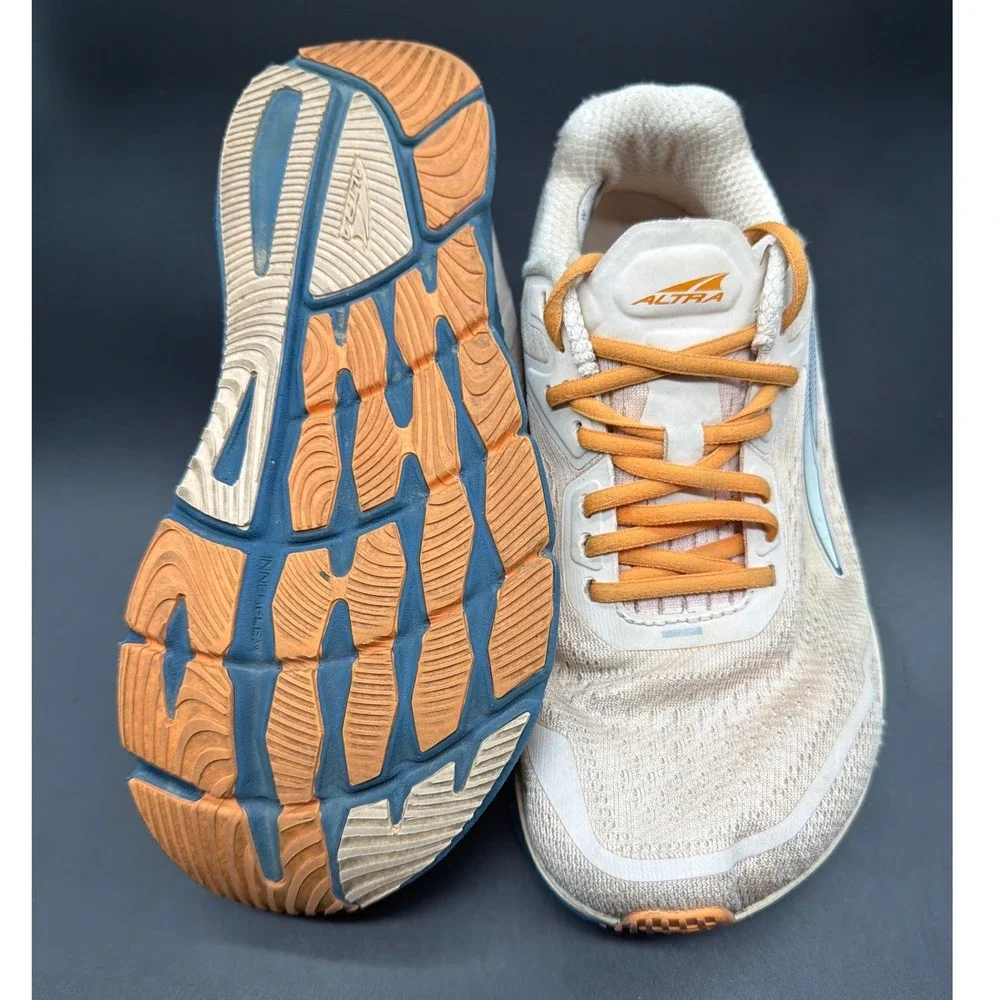 Altra Paradigm 6 Womens Running Shoes Cream Orange Blue‎ AL0A547X631 Size 6.5